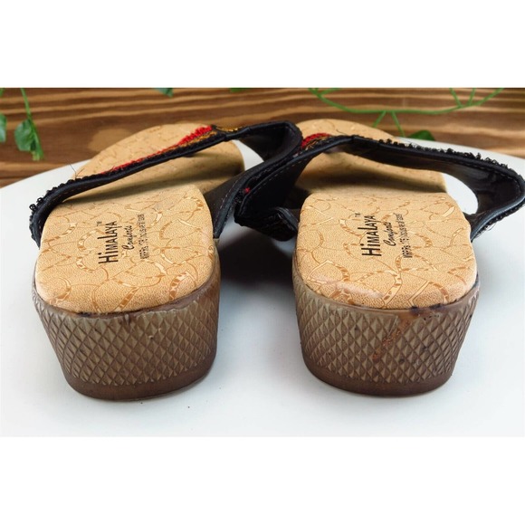 Himalaya Sz 41 M Black Flip Flop Fabric Women Sandals‎ - Picture 6 of 12